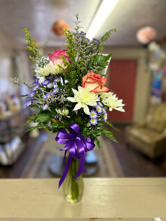 Double Bud Vase Arrangement