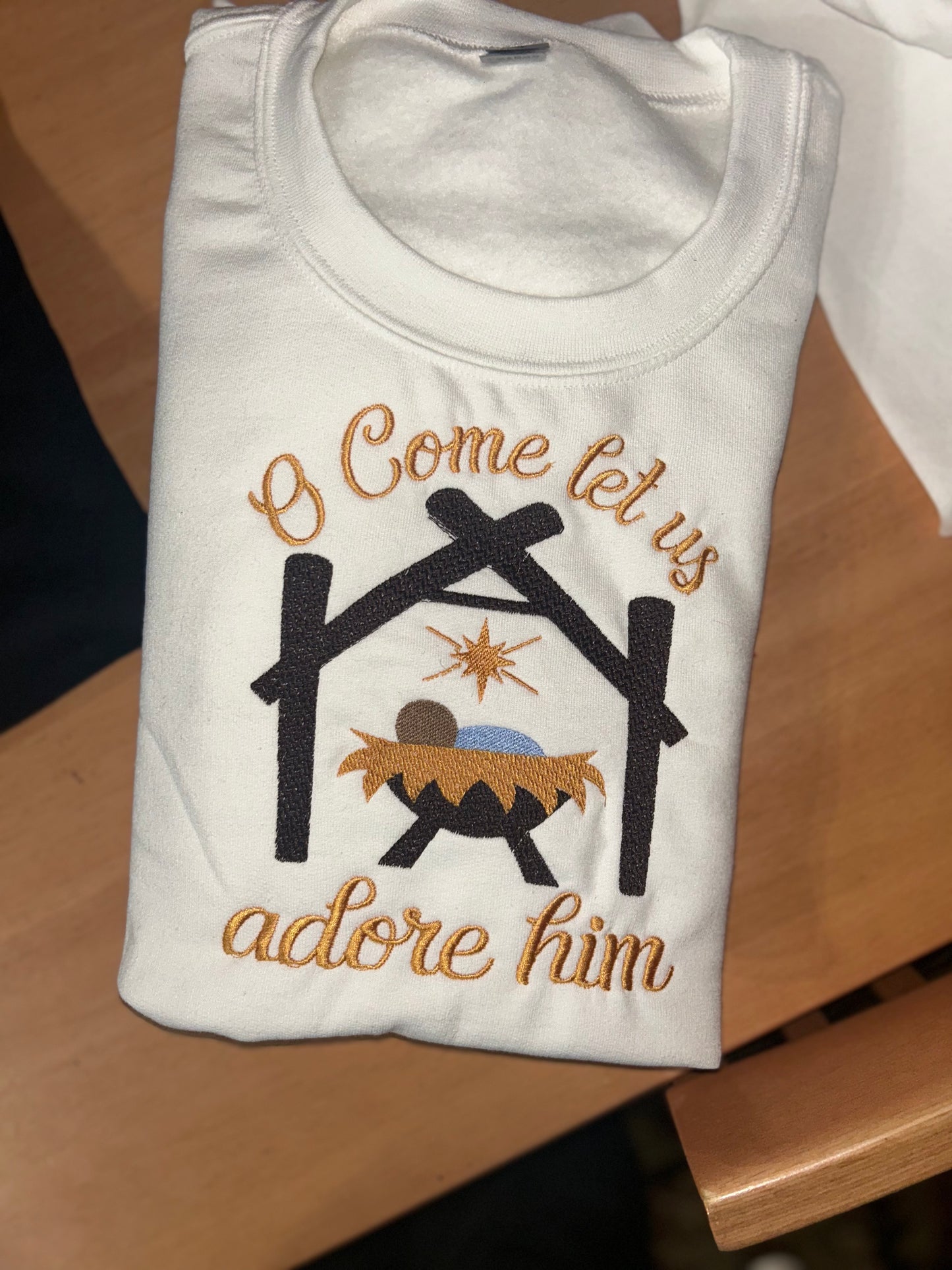 O Come Adore Him Sweatshirt | Monogram